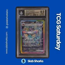 2024 POKEMON TERASTAL FEST JP #205/187 VAPOREON EX SPECIAL ART RARE BGS 9.5 - Image 1