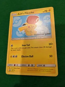 Pokemon Ash's Pikachu SM113 Movie I Choose You! Black Star Promo MP - Image 4