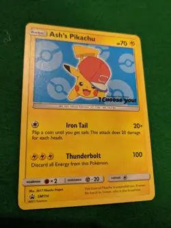 Ash's Pikachu I Choose You Movie Black Star Promo LP SM114 Sun & Moon Pokemon - Image 3