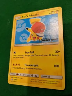 Ash's Pikachu I Choose You Movie Black Star Promo LP SM114 Sun & Moon Pokemon - Image 4