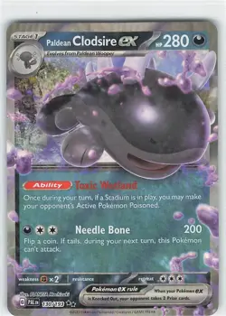 Pokemon TCG Paldea Evolved Paldean Clodsire ex 130/193 Double Rare NM - Image 1