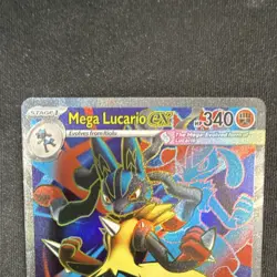 Pokemon Mega Lucario EX Full Art Holo Ultra Rare 160/132 Stage 1 340 HP - Image 3