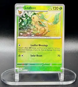 Leafeon (Master Ball Pattern) 05/131 Holo Pokemon Prismatic Evolutions NM/M - Image 2