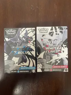 2 Pokemon TCG SV10.5 Black Bolt & White Flare Booster Bundle Lot Sealed New - Image 1