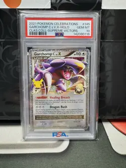 2021 Pokemon Celebrations Garchomp C L V X Holo Classic Supreme Vic PSA 10 - Image 1