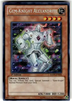 Yugioh Gem-Knight Alexandrite HA05-EN004 Secret Rare 1st Ed NM - Image 1