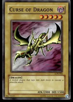 Yu-Gi-Oh TCG The Legend of Blue Eyes White Dragon #LOB-066 Curse of Dragon SR - Image 1