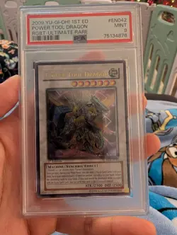PSA 9 MINT Power Tool Dragon RGBT-EN042 Ultimate Rare 1st Edition Yugioh - Image 1