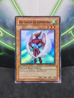 Yugioh Neo-Spacian Air Hummingbird STON-EN004 Super Rare 1st Edition LP - Image 1