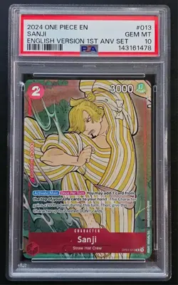 Sanji OP01-013 - One Piece English 1st Anniversary Promo - PSA 10 - Image 1