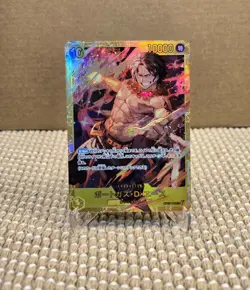ONE PIECE SECRET RARE JP PORTGAS D. ACE OP07-119 SEC PRB02 Japanese - Image 1