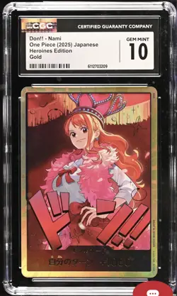 2025 ONE PIECE JPN HEROINES ED GOLD DON!! NAMI CGC 10 GEM MINT - Image 1