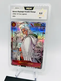 PCA 9,5 One Piece Two Legends Silvers Rayleigh Manga Alternate Art OP08-118 En - Image 2