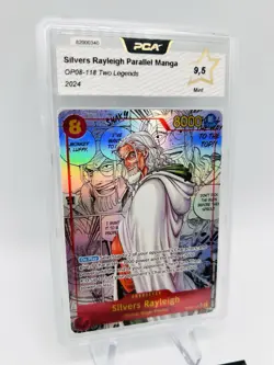 PCA 9,5 One Piece Two Legends Silvers Rayleigh Manga Alternate Art OP08-118 En - Image 3