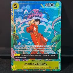 One Piece Monkey D Luffy Treasure Rare (TR) OP07-109 Two Legends Foil NM - Image 1