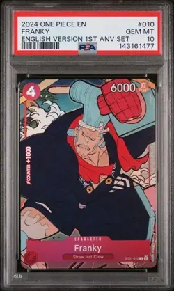 Franky ST01-010 - One Piece English 1st Anniversary Promo - PSA 10 - Image 1