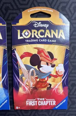 Disney Lorcana The First Chapter Sleeved Blister Booster Packs Sealed x3 Dif Art - Image 2