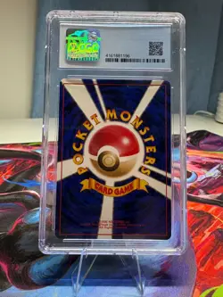 CGC 9 MINT Hitmonchan 1996 Base Set Japanese 107 Holo SWIRL Pokemon Card Not PSA - Image 3