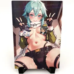 Sword Art Online Asada Shino Sexy Anime Waifu Girl Lewd Goddess Story Art Card - Image 1