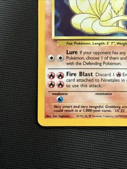 NINETALES - 12/102 - Base Set - Holo - Pokemon Card - EXC/NEAR MINT - Image 3