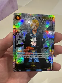 One Piece CCG Sabo Manga English Op13-120 Super Rare Custom Card - Image 3