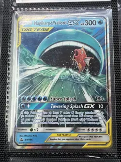 Pokemon Magikarp & Wailord GX Tag Team Holo SM166 English Card - Image 1