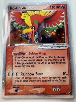 Pokemon TCG Ho-Oh EX Unseen Forces Holo Rare Card 104/115 LP Condition - Image 1