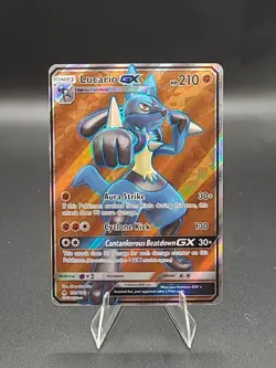 Pokemon TCG Lucario GX Full Art Holo Card 122/131 Sm-Forbidden Light NM Mint - Image 1