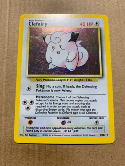 Clefairy 5/102 Base Set - Holo Pokemon Card - EX/NM - Image 2