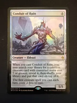 Conduit of Ruin 4 - R - Battle for Zendikar - Foil - MTG - LP - Image 1