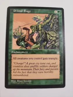 Primal Rage Stronghold Vintage MTG Magic the Gathering UP NM - Image 1