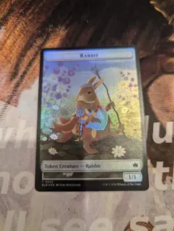 MTG - Rabbit/Splash Lasher Token (Foil) - Bloomburrow NM/M Condition Single - Image 2