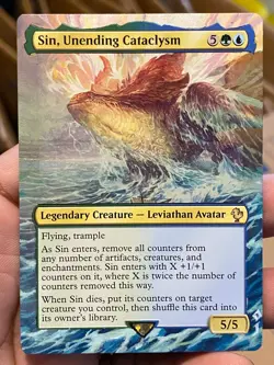 Sin, Unending Cataclysm Final Fantasy Commander Hand Painted Altered Art Jeckho - Image 2