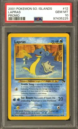 Pokemon Southern Islands Collection Lapras 12/18 PSA 10 GEM MINT - Image 1