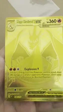 Mega Charizard Y ex ASC EN 294/217 GOLD Hyper Rare Pokemon Ascended Heroes - Image 2