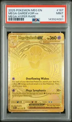 2025 Pokemon Meg EN-Mega Evolution Mega Gardevoir EX Mega Hyper Rare PSA 9 #187 - Image 1