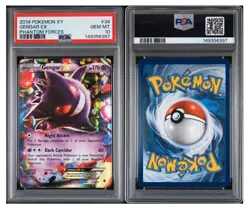2014 Pokemon XY Gengar EX 34/119 Phantom Forces PSA 10 Full Art Holo Rare - Image 5