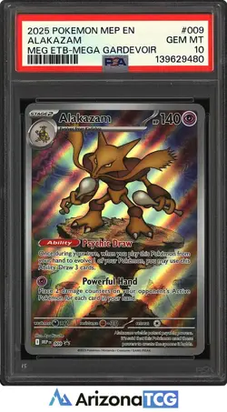 Pokemon 2025 Alakazam 009 Holo Mega Gardevoir ETB GEM MINT PSA 10 - Image 1