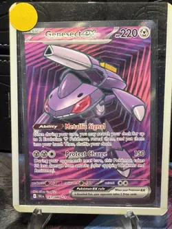 Pokemon TCG Black Bolt Genesect Ex 161/086 Ultra Rare Holo NM Full Art - Image 1