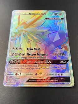 Pokemon: Dusk Mane Necrozma GX Ultra Prism Rainbow Secret Rare 163/156 - Image 3