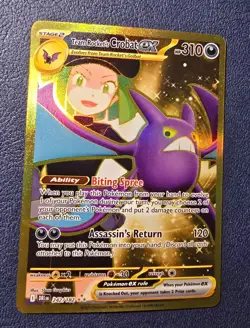 Pokemon Team Rocket's Crobat EX Gold Ultra Rare 242/182 Destined Rivals - Image 1