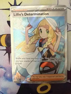 Pokemon TCG Holo Ultra Rare Full Art Lillie's Determination Trainer 169/132 - Image 1