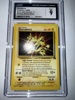 Pokemon Tcg 1999 Electabuzz Black Star Promos 2 CGC 9 Mint - Image 1
