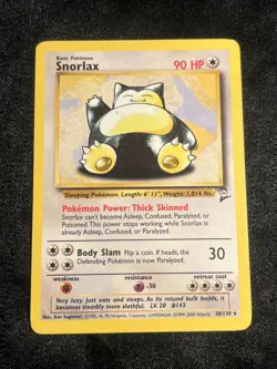Pokemon TCG Base Set 2 Snorlax 30/130 Rare - Non-Holo - LP (A1) - Image 1