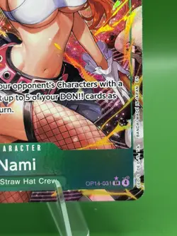 One Piece Nami OP14-031 Alt Art SR The Azure Sea’s Seven English NM Pack Fresh - Image 3