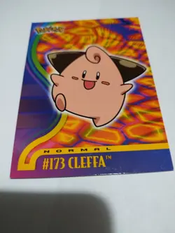 Nm Cleffa #173 Pokemon Topps Johto League Champions Card Glossy Rare - Image 1