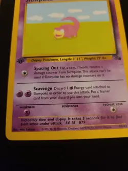 1999 Slowpoke Pokemon Card #55/62 1st Edition - Image 3