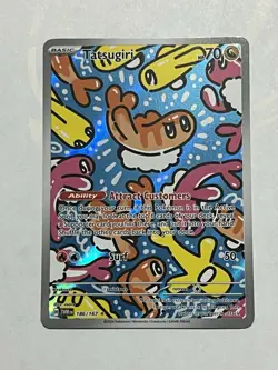 Pokemon TCG Tatsugiri Twilight Masquerade Illustration Rare Card 186/167 - Image 1