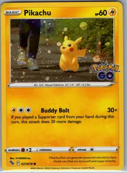 Pikachu - (Cosmos Holo) 027/078 Holo - Pokemon Card - NM - Image 1