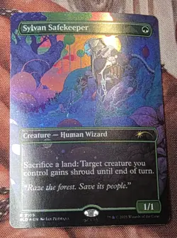1x GALAXY FOIL Sylvan Safekeeper MTG SLD Secret Lair NM - Image 1
